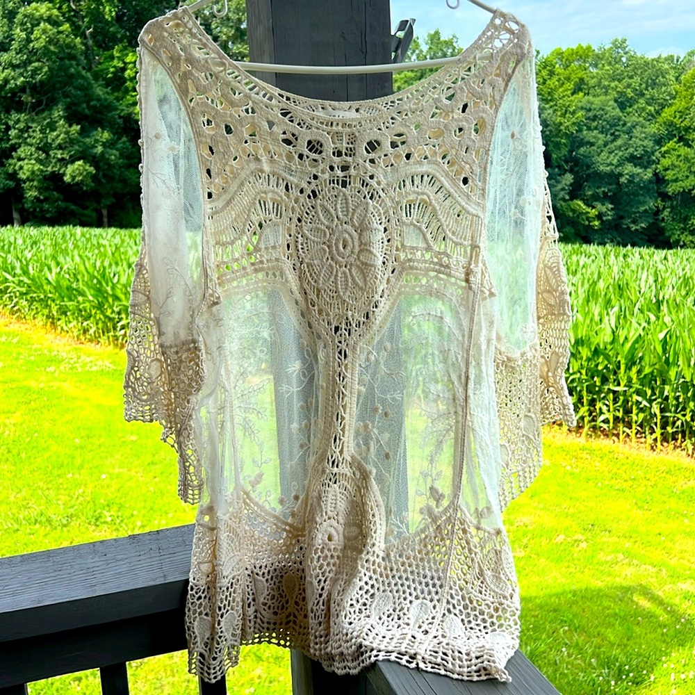 Entro Sheer Blouse/Swim Cover Up
